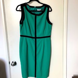 Calvin Klein Green Sheath Dress -sz12